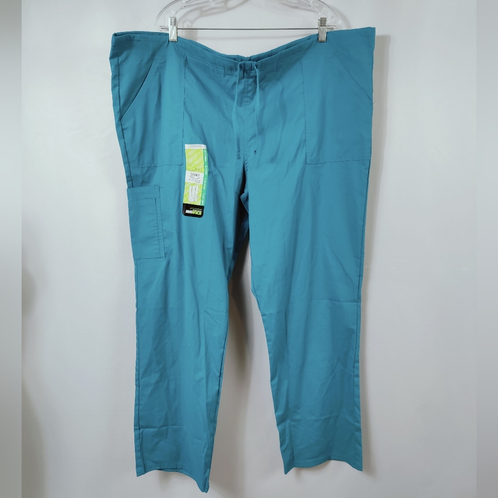 NWT Scrubstar Unisex Drawstring 2-Way Stretch Nurse Scrubs Pants, XL